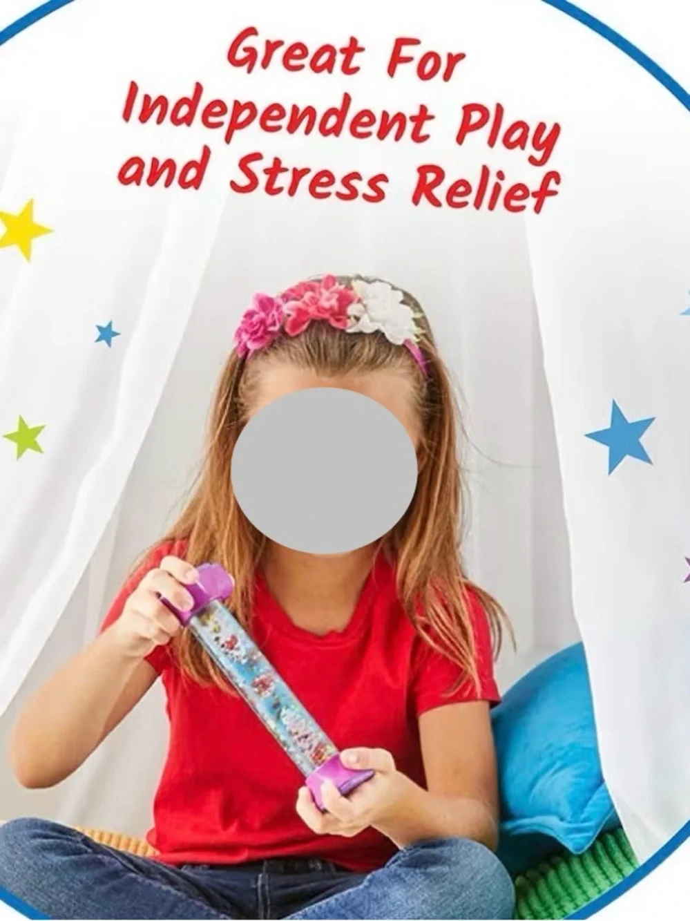 3 hand2mind Sensory Tubes,Travel, Quiet Fidgets, Calm, Anxiety Relief, Classroom